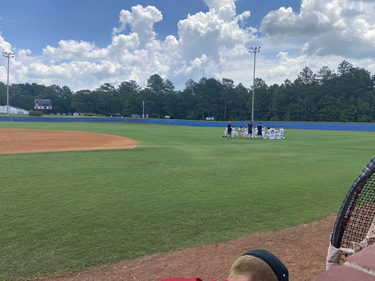 Travel ball etiquette violation: conferencing with your team in OF while next team waits for you to get your stuff out of dugout