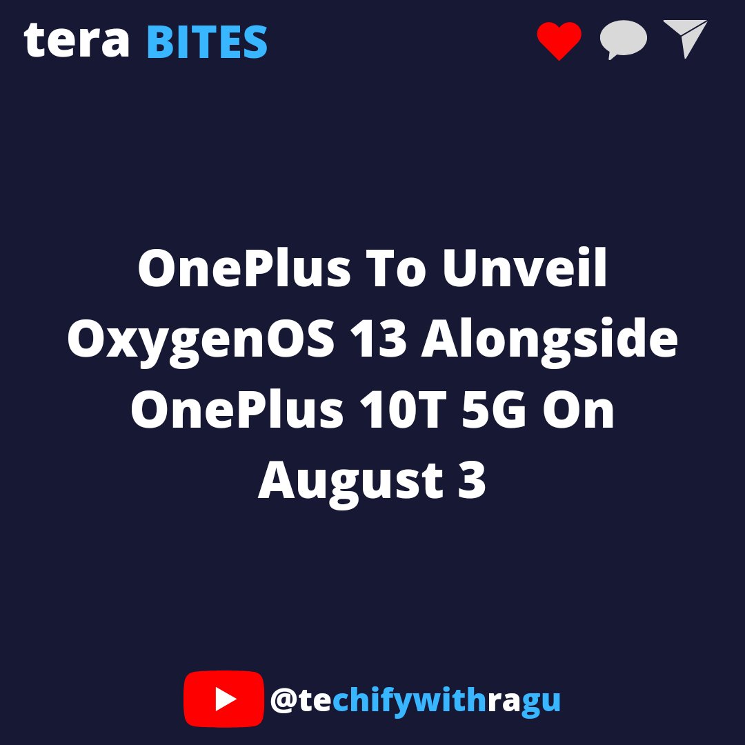 TechifywithRagu's tweet image. One Plus multiple launches on August 3! 
@OnePlus_IN

#terabites #OnePlus10T #OnePlus #oxygenos13 #technews