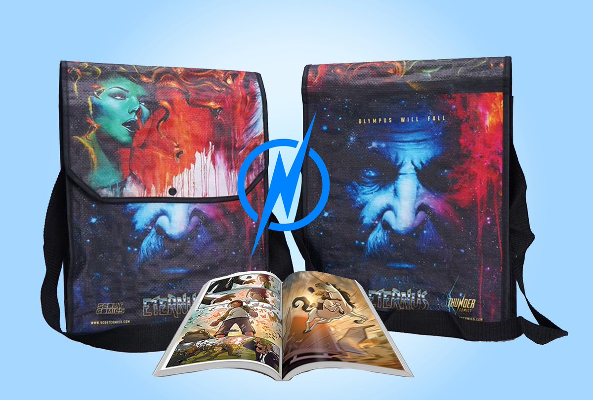 Our #SDCC2022 giveaway is under way, and we’re giving away an @eternuscomic satchel filled with signed comics from our top #ThunderComics artists! For your chance to win enter at thundercomics.com/sd-comic-con/ #Comics #SDCC2022