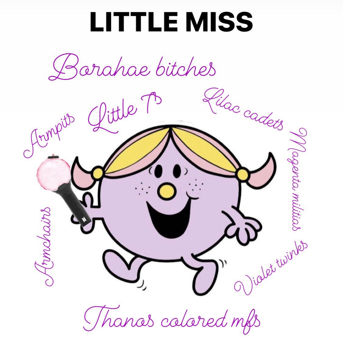 BangtaNASAverse's tweet photo. Little Miss summary of this account. -👽
#littlemiss #LittleMissMemes #NASA #NASAEngineers #BTSARMY #BorahaeBitches #Borahae https://t.co/UJi0gBAkTM