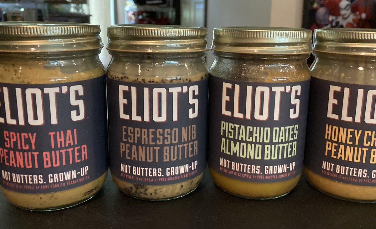 <a href="/eliotsnutbutter/">Eliot's Nut Butters</a> I just got in my first order of your product and I’m so excited to try them! Thanks to <a href="/RealSavageGent/">Savage Gentleman Victor Benjamin</a> ‘s enthusiasm I had to!