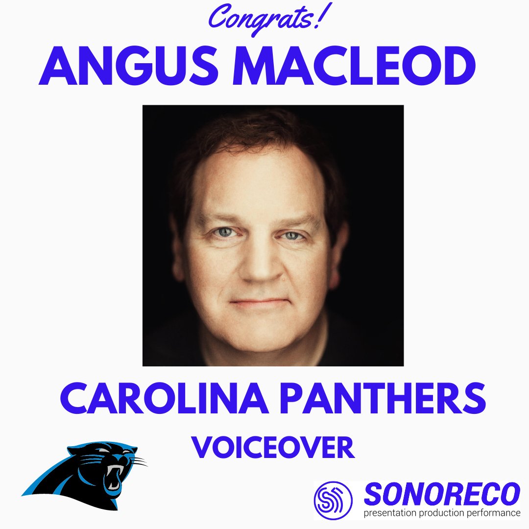 sonoreco's tweet photo. Congrats to @AngusMacleodVO for scoring this #voiceover for @Panthers #NFL #voicecasting Watch here -->https://t.co/2SShmvoqQz #topvotalent #voiceovertalent #talentsearches https://t.co/1jHXvg20PW