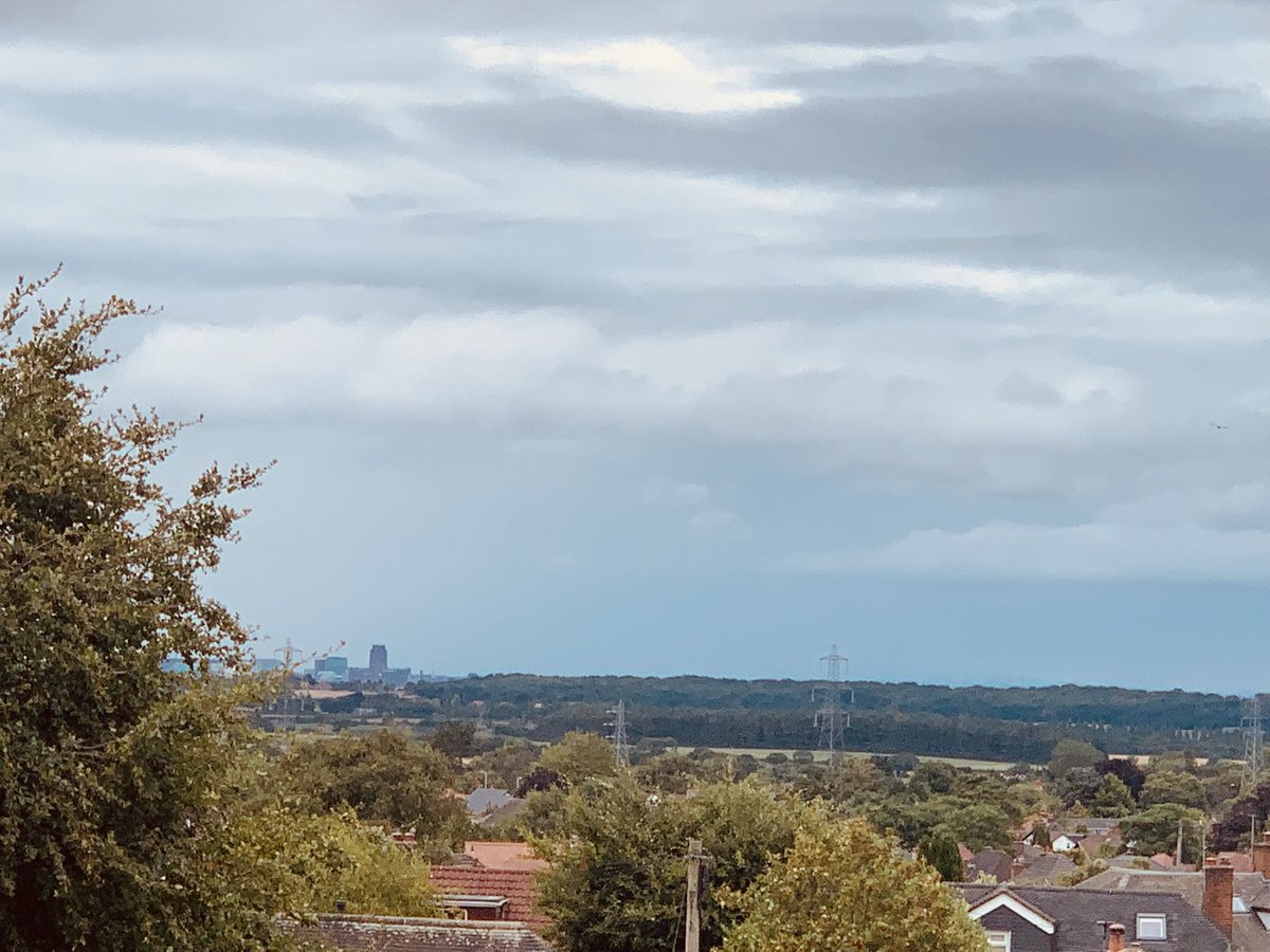 For those of you, and I’m sure there are many of you, who ever wondered what #Heswall looks like from the scaffolding on my chimney, wonder no more 💁‍♂️