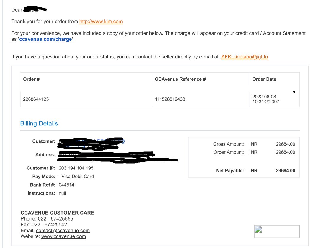 BBQ_stopper's tweet photo. Fraudulent dishonest Customer service from @KLMIndia @AirFranceKLM Amreen Nisha is holding my money Rs. 29684 &amp; not refunding since 50+ days 
@KLMIndia is lying that money is with @HDFCBank_Cares despite showing successful debit from @HDFC_Bank @CCAvenue @CCAvenuePG @CCAvenueCare https://t.co/kLbP28f1fU