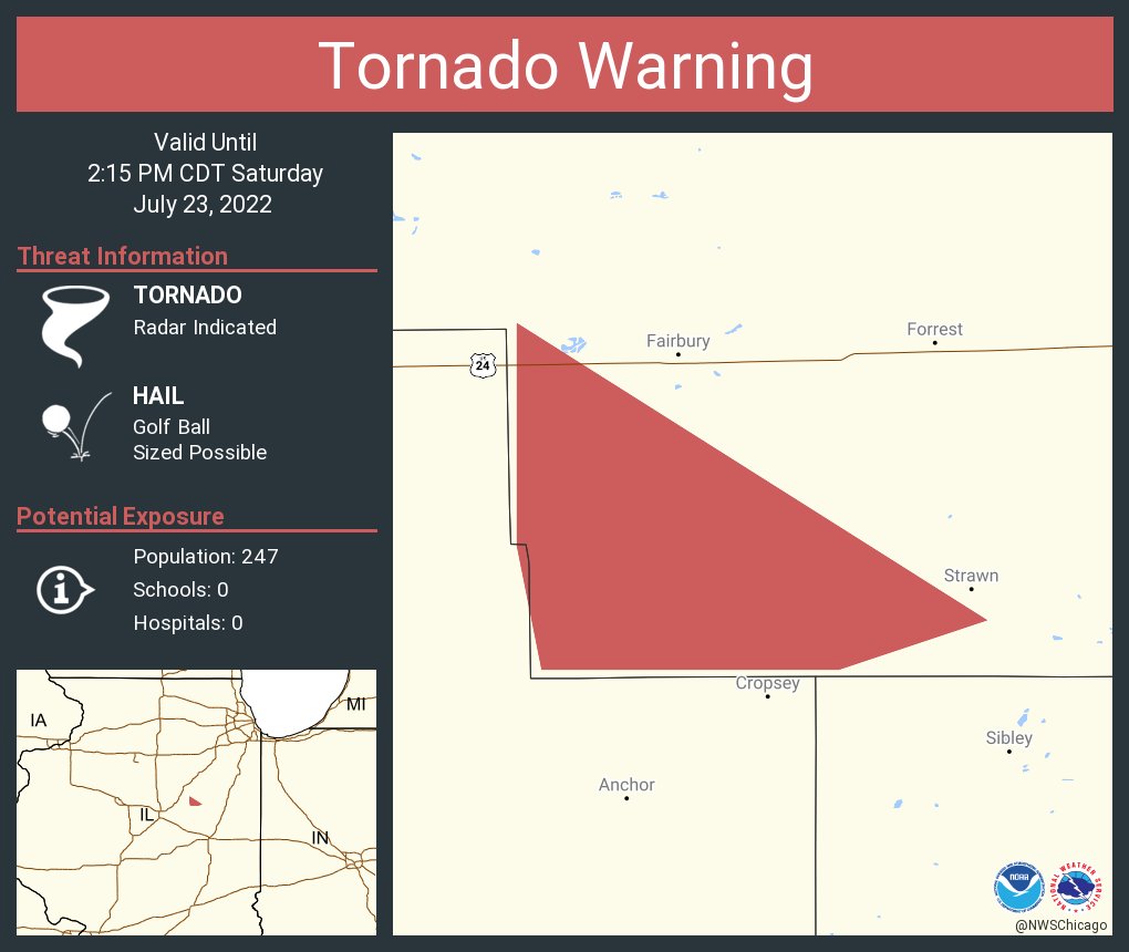 Nws Chicago On Twitter Tornado Warning Including Livingston County