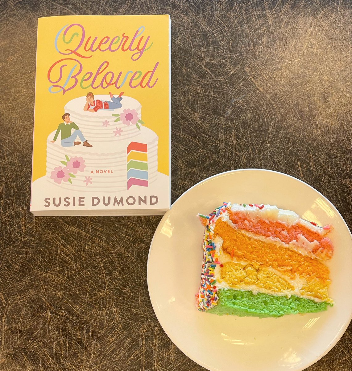 Our rainbow cake is back! Pair it perfectly with “Queerly Beloved” 🌈🍰 #bncafe #rainbowcake #pride