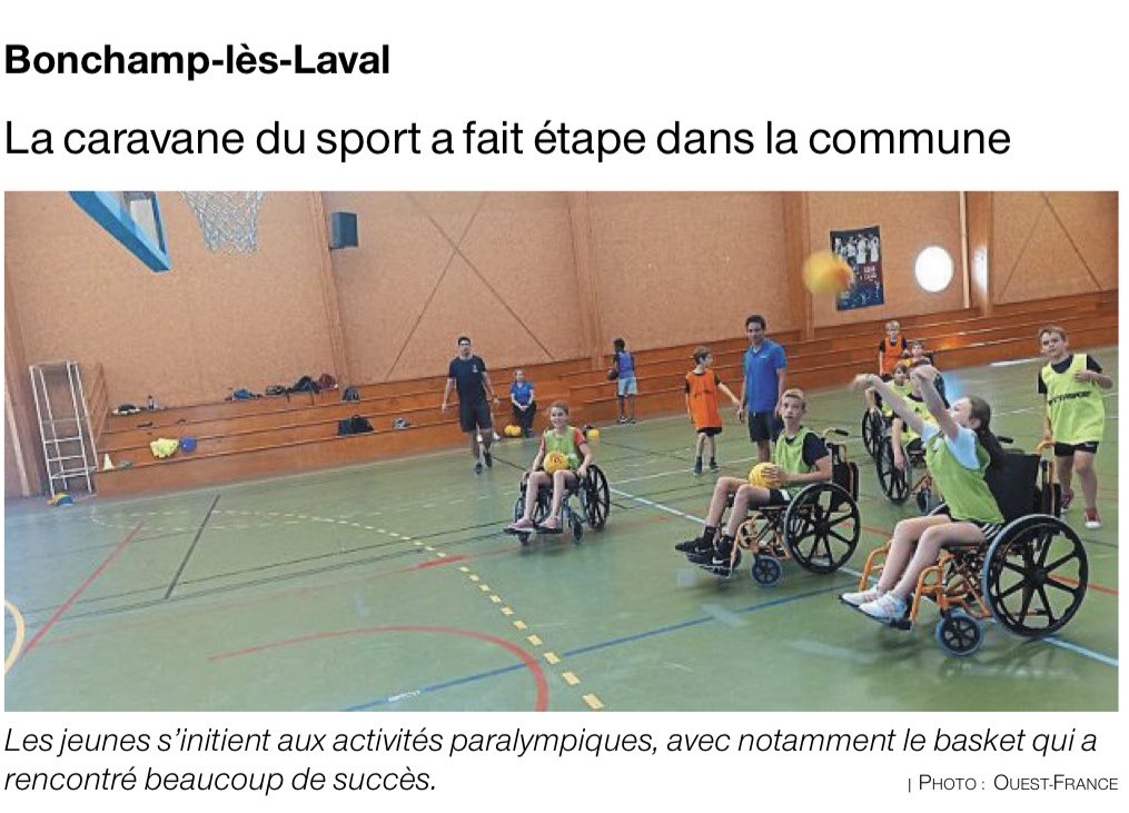 ahutter53's tweet image. La caravane du sport à Bonchamp le 21 juillet. Une vrai réussite de cette organisation proposée par le Comite Olympique et Sportif de la Mayenne à destination des communes du département labellisés « Terre de Jeu 2024 ». Bravo pour cette excellente organisation Bonchampoise.