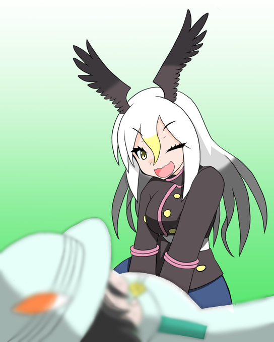 #みなさん去年の今頃はどんな絵描いてましたか#けもフレ3【学術的】ハクトウワシの盗み寄生という習性を元にしたアカデミックなイラストであり卑猥は一切ない【健全】 