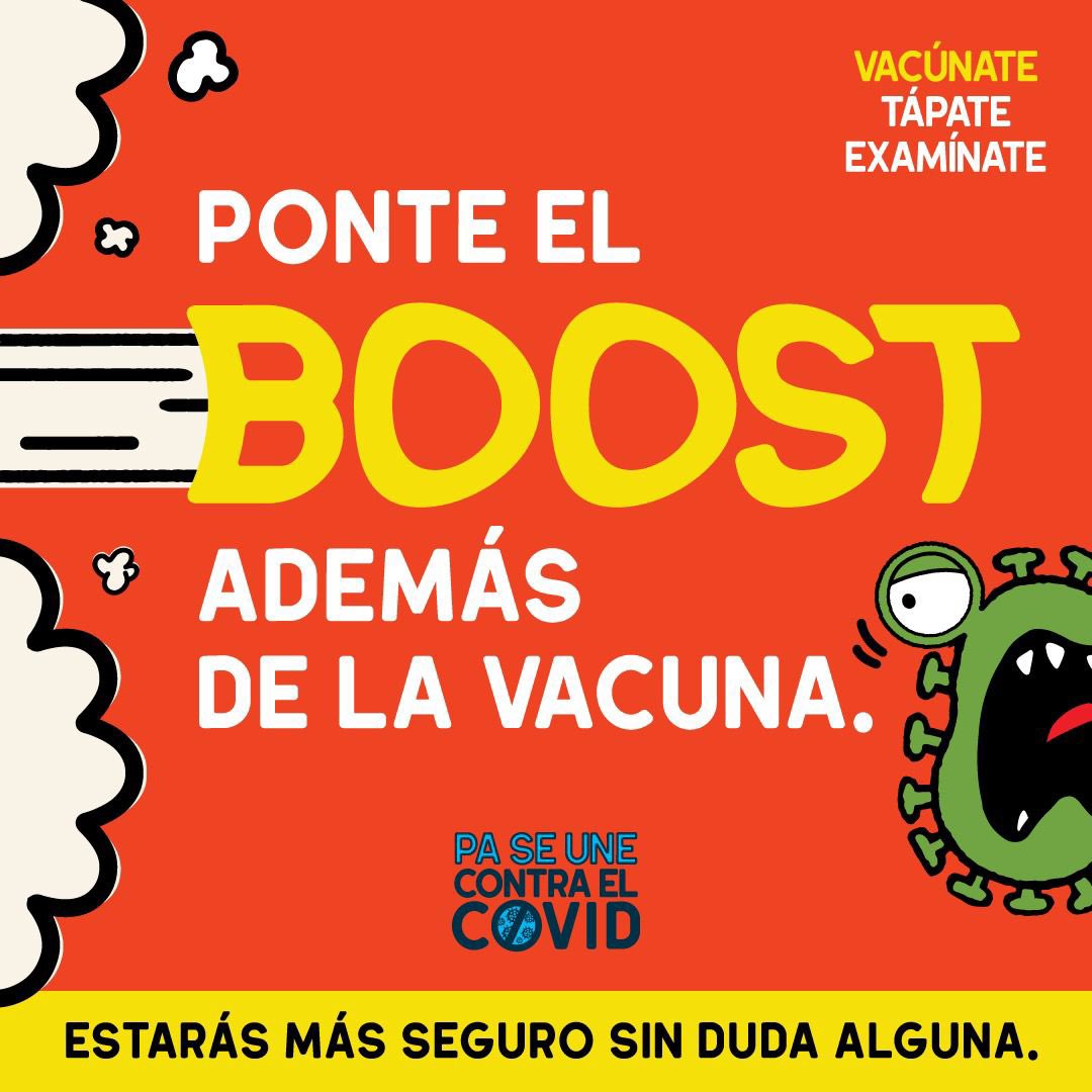 LiliDaliessioD's tweet photo. La dosis de refuerzo completa tu vacunación. Es la protección extra que necesitas para luchar contra el COVID. Encuentra un centro de vacunación cercano en https://t.co/REL1MegA6G. PA se une contra el COVID. #PAseUne #PAseVacuna #PABVC https://t.co/0gpbuOkrXo