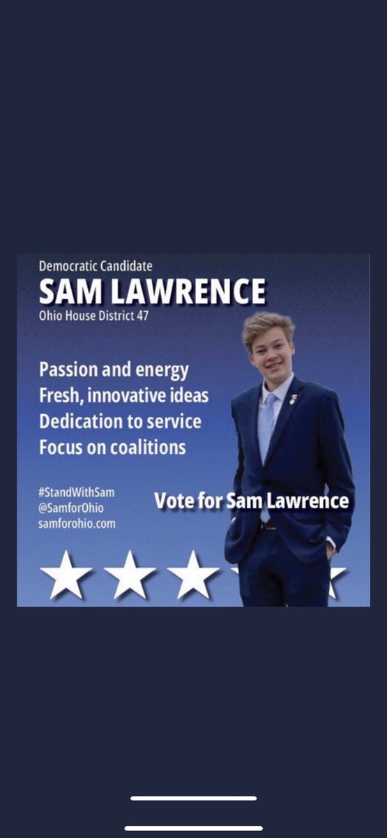 rn_wing's tweet photo. @SamforOhio It’s time we have truly caring and change creating agents in our government. Too much of our government is run by big money and not thoughtful individuals. Thank you for showing the way for others to be inspired to make a difference! #VoteOhioBlue https://t.co/oYb6DJWsjW