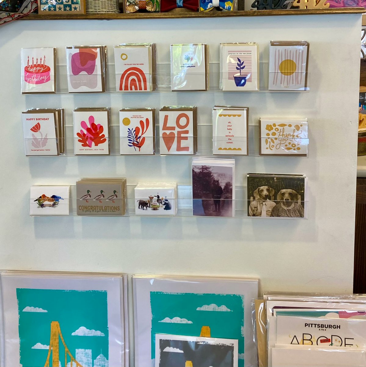 lovePGHshop's tweet photo. Local LOVE found on our card walls! Sending LOVE your way๐ #lovepittsburghshop #championsoflocal
#cards #localcards #lovepittsburgh #pittsburghcards #cardmaker https://t.co/aYZDzZ3Vm9