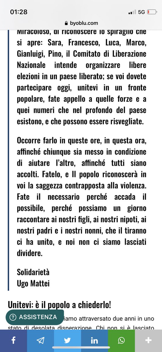MinervaMcGrani1's tweet photo. Commovente invito di Ugo Mattei ad unire le forze!
#24Luglio 
#elezionianticipate https://t.co/qrv2xyv20h