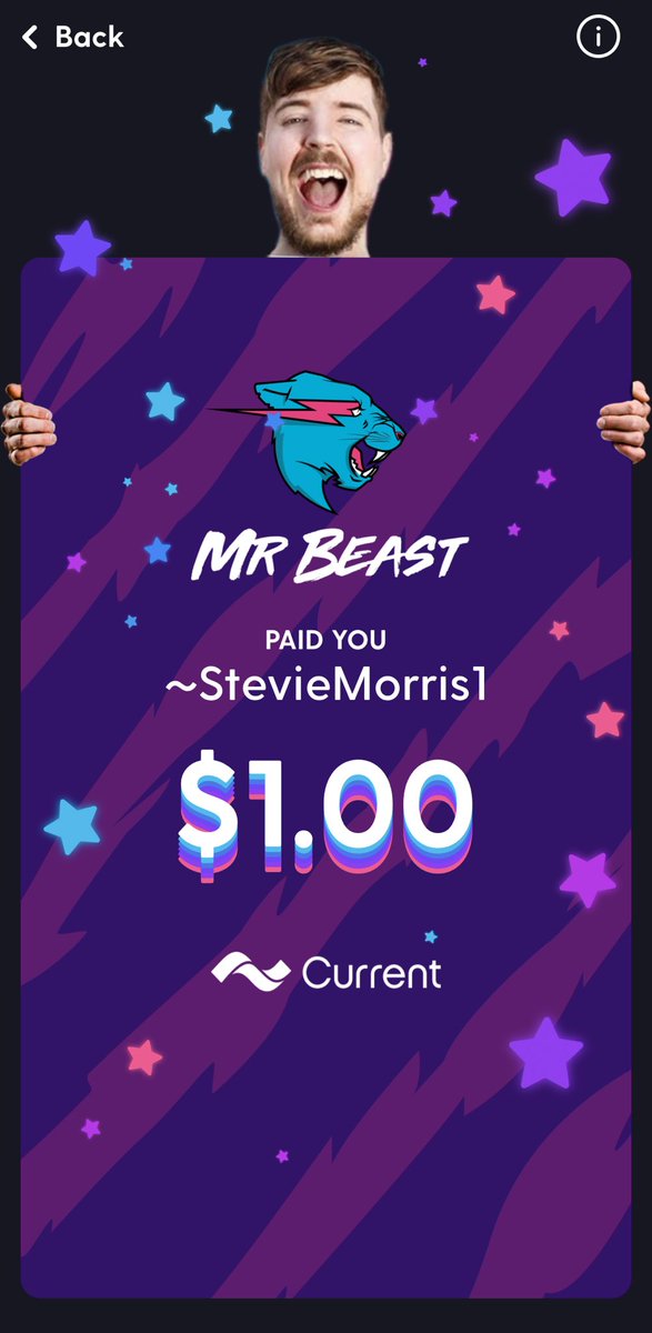 AgentSubZero's tweet photo. Thanks for the cash! @MrBeast @current https://t.co/lAaF408a1b