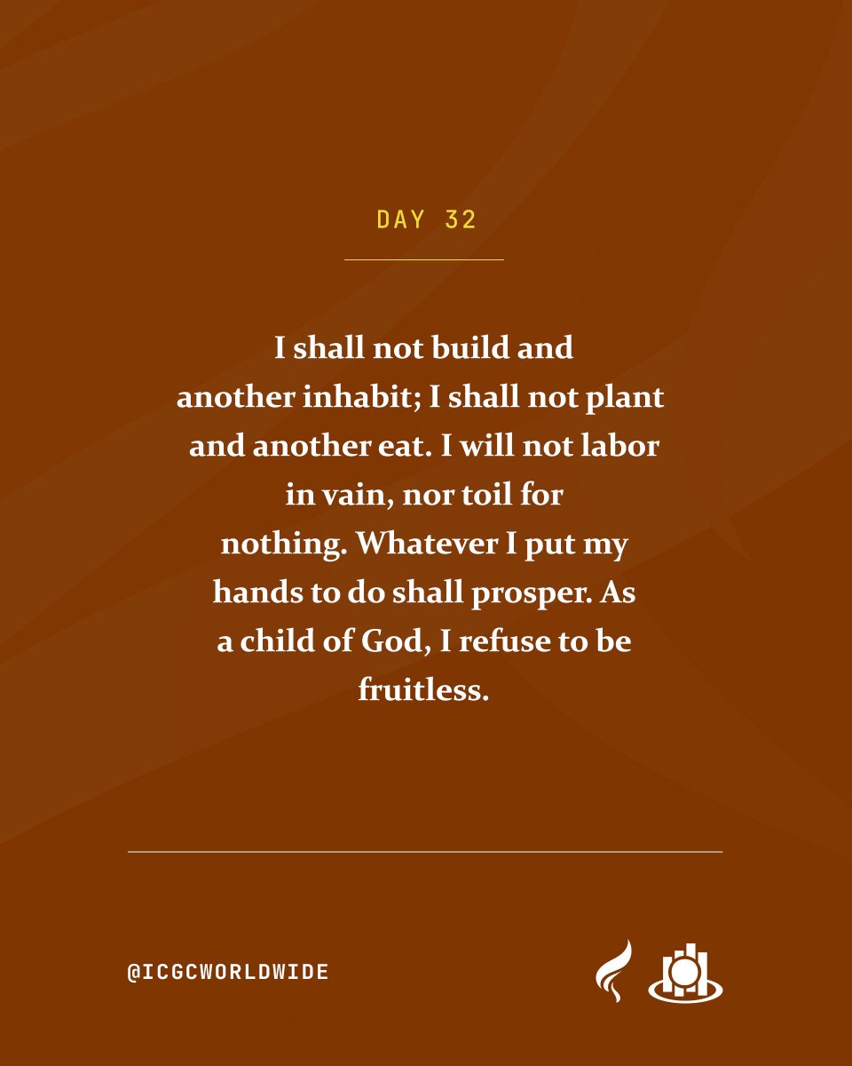 I declare that my labor shall not be in vain. #40DaysOfPower