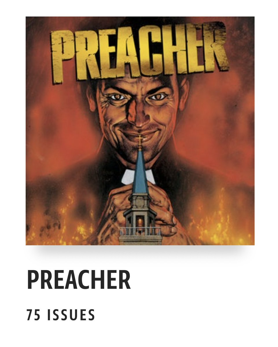 unironically having a wonderful time going through whats on there. theres so much shit I've never even heard of, and then, suddenly, Preacher