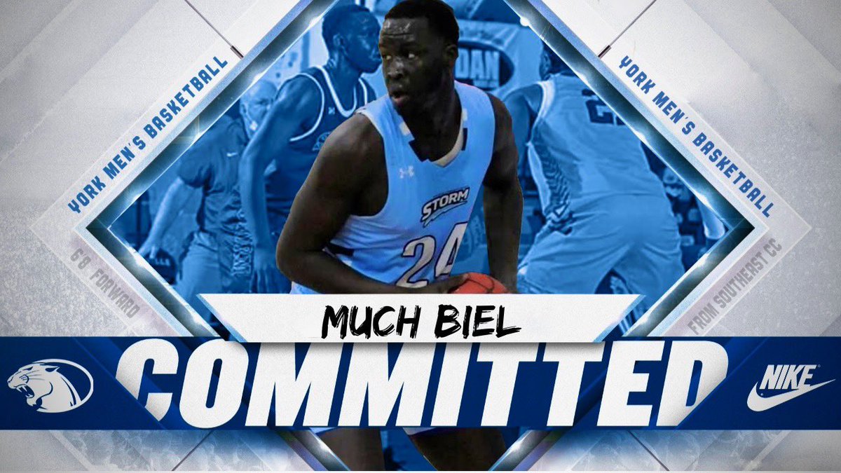 YUPanthersMBB's tweet photo. Welcome Much Biel @muchb40 to the @YorkUNebraska family! 

🔵The 6’8 F from Grand Island, NE averaged 15 ppg, 8.7rbg in his career at @SoutheastCCMBB https://t.co/VpoadD62mz