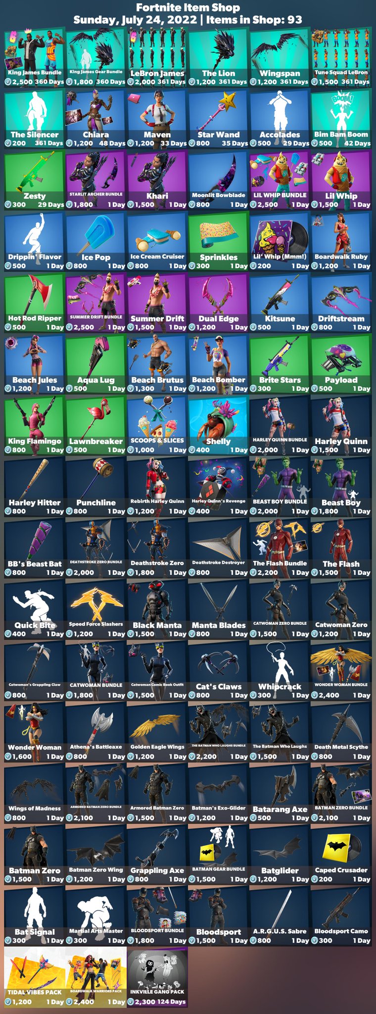 iFireMonkey on Twitter "🛒 Fortnite Item Shop ⏰ Sunday, July 24, 2022