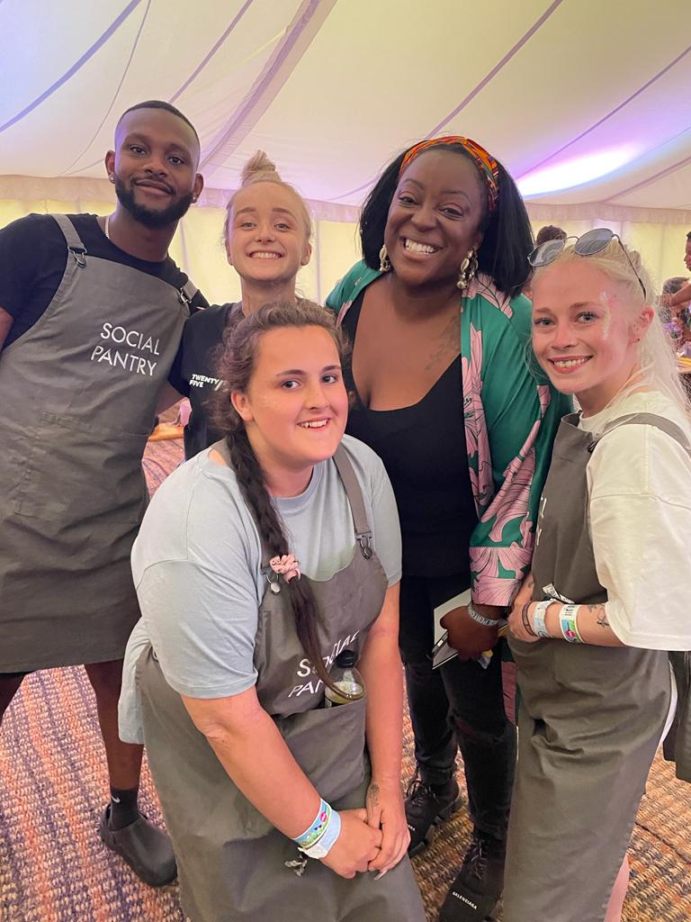 CareLeaverCov's tweet photo. And a quick snap of @1Judilove and our brilliant #youngpeople . @LatitudeFest has been of such value to our #careexperienced enjoying working with @social_pantry . Thank you to @spectraconnect for supporting our talent with #twentyfive7 https://t.co/TWMha5fiI6