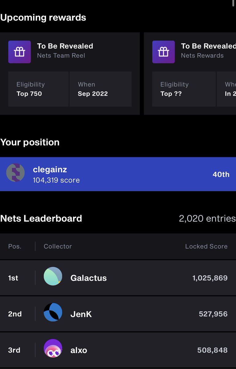 TopShotBKN's tweet photo. Brooklyn community stand up!!! 💪

RT this post &amp; reply with where you rank on the @nbatopshot Team Leaderboard for a chance at a $100 Moment of your choice! 🔥

Be sure to include your username in the screenshot like in the example below 👇 

Contest ends 7/25 @ Noon EST! 🏆 https://t.co/InLfH7rT5V