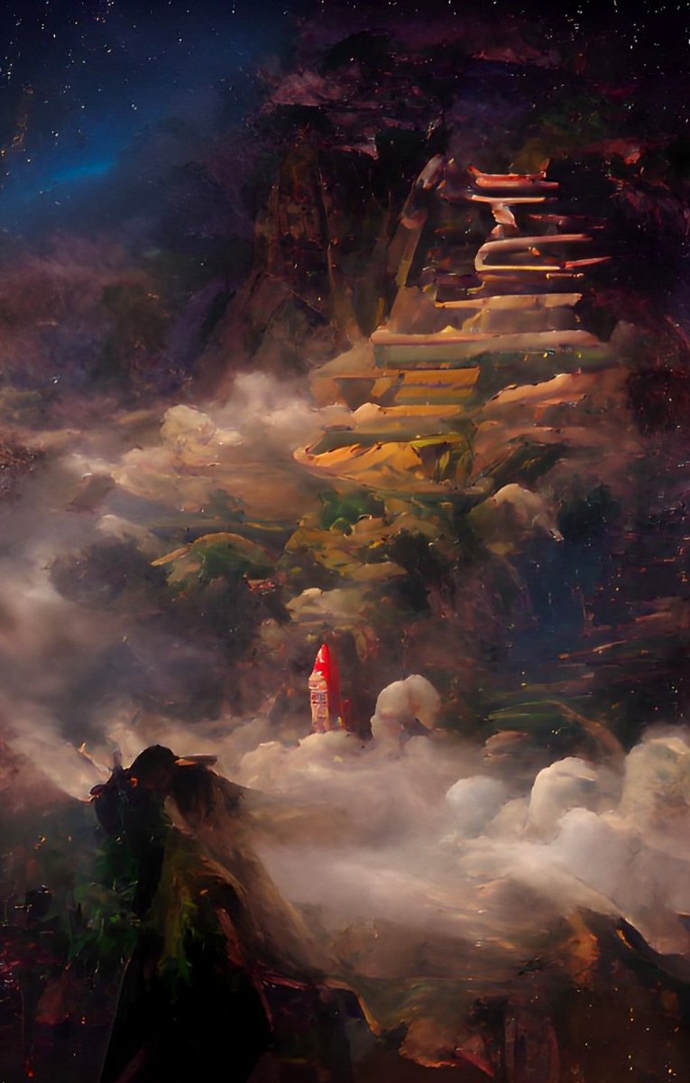 Rising out of the #cannabis fields of Lothlore, the stairway to the #BudWizard temple reveals itself once a Blood Moon.

#albumart #rock #rockmusic #alternativerock