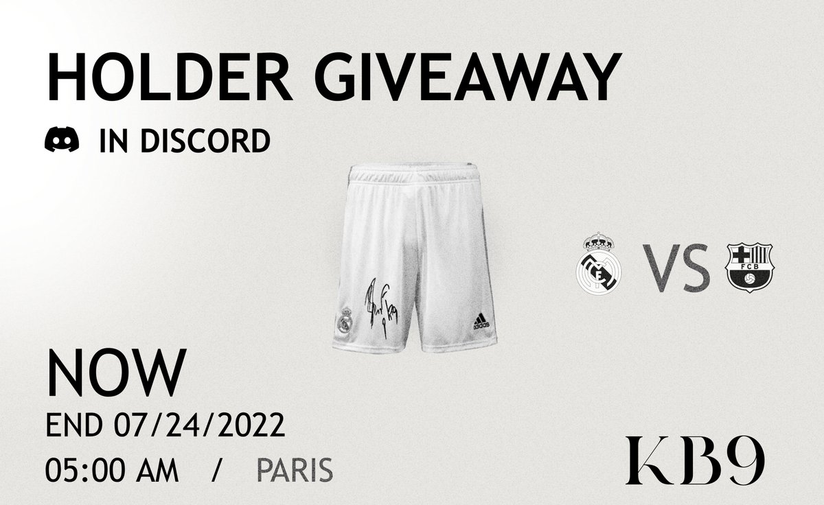 Holder giveaway, Now! For more information, go to the discord ⏱️⚔️ #crypto #benzema