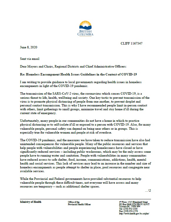 isitt_'s tweet photo. @ConvoN5Bucks @MehdiNajari4 @Abrupt0s @suestroud @AJWVictoriaBC @ConvoN5Bucks: Mehdi is correct. Dr. Henry and the BC CDC recommended that municipalities relax enforcement of parks sheltering bylaws to reduce risk of Covid-19 transmission and support unhoused individuals. https://t.co/pr0L6GDmrm