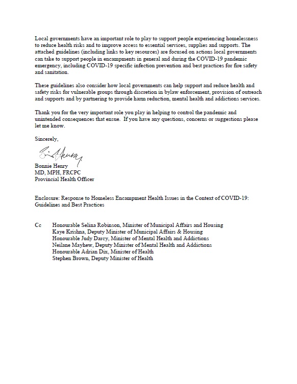 isitt_'s tweet photo. @ConvoN5Bucks @MehdiNajari4 @Abrupt0s @suestroud @AJWVictoriaBC @ConvoN5Bucks: Mehdi is correct. Dr. Henry and the BC CDC recommended that municipalities relax enforcement of parks sheltering bylaws to reduce risk of Covid-19 transmission and support unhoused individuals. https://t.co/pr0L6GDmrm