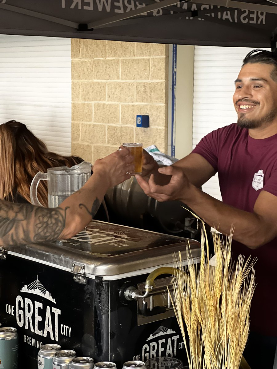 Having a lot of fun at <a href="/Ballparkfestwpg/">Ballparkbrewfestwpg</a> 

Our new seasonal is flowing like crazy. Be sure to come drop by and find out what it is 🍉