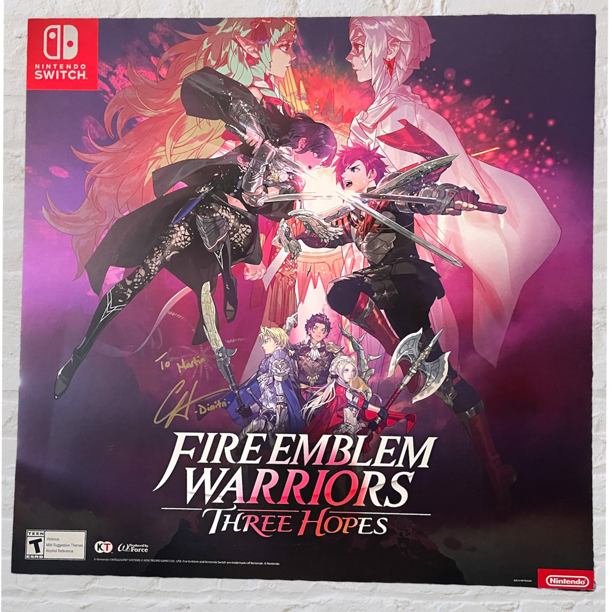 VampireHorde's tweet photo. Got to meet @ChrisHackneyGGK again at the @OGCollectibles event this weekend and got him to sign his very FIRST piece of merchandise for #FireEmblemWarriorsThreeHopes w/ my poster. Always honored to be the first!

Big thx to Chris and OG for making it happen! Just 50 more to go! https://t.co/0xKVEvAgzm