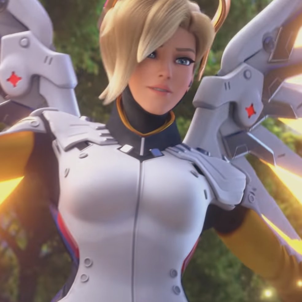 sufletsadic's tweet image. you can’t fall in love with a fictional character.

the fictional character:

#mercy #angelaziegler #overwatch #overwatch2 #videogame #xbox