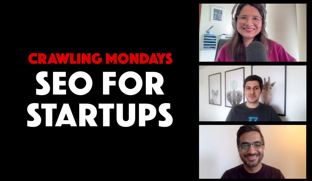 A new edition of #CrawlingMondays is here 😎 🎥SEO For Startups -  with <a href="/_nitman/">Nitin Manchanda</a> and <a href="/Pechnet/">Fabrizio Ballarini</a> 

* Differences vs Other Companies SEO Process
* Top Mistakes
* Building Blocks
* Tools &amp; Resources
* Much more! 

Watch Now 🙌

youtube.com/watch?v=5UV2tC…