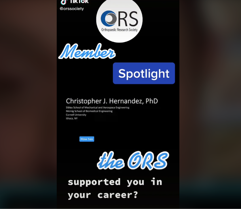 carly_lockard's tweet photo. Learn about the impact the @ORSsociety has made on member @ProfCJHernandez's career - check out this great #ORSSpotlight on TikTok: https://t.co/xpyNocXive #orstok #orssmc https://t.co/aErD9a10u1