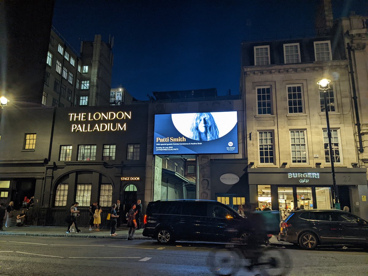 🔥 TOMORROW 🔥 
#PattiSmith & her band headline at @LondonPalladium plus sets from #ConnieConstance & @nadineshah this Sun 24 Jul

🎟 Only a few tickets left so book now at lwtheatres.co.uk/patti
⏰ Doors at 6pm so don't be late

#PunkPoetry #LondonGigs #HigherGroundLDN