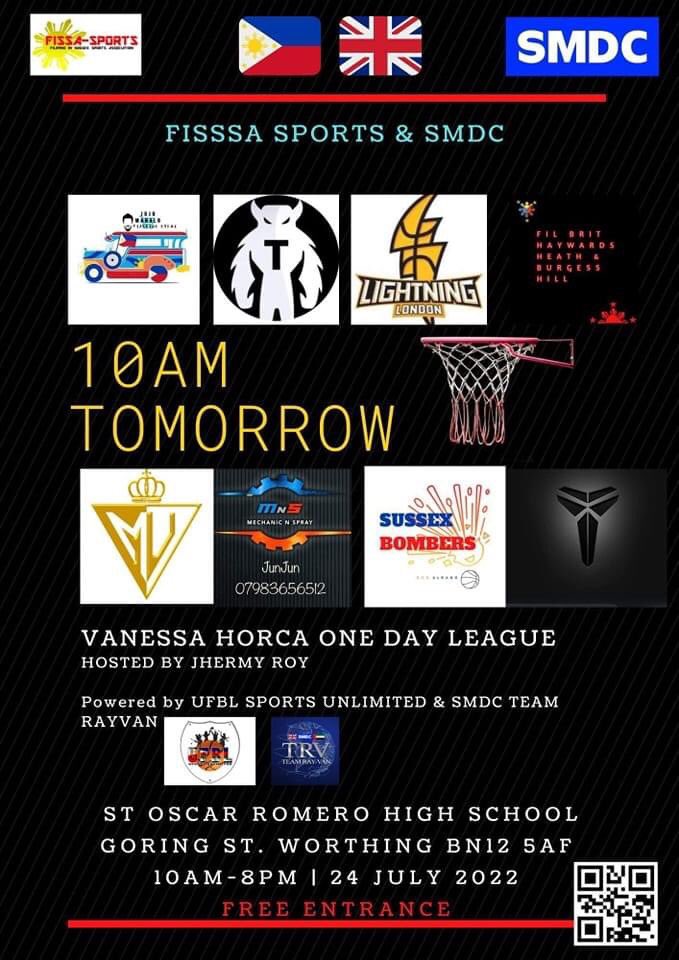 Tomorrow in Goring on Sea, West Sussex 🏀 ❤ 🏀 ❤ 🏀 ❤ #FISSASports #SMDC #SMDCUK #SMDCInternational #Basketball #UFBLSportsUnlimited #BasketballTournament #GoringOnSea #WestSussex #VanessaHorcaCup #VanessaHorcaCup🏀