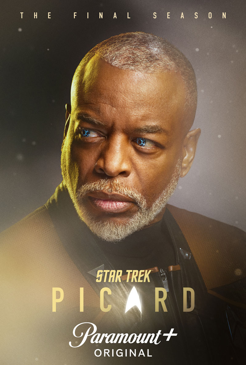 Character poster for Admiral (or Commodore) Geordi La Forge.

#SDCC2022 #starTrekPicard #StarTrek