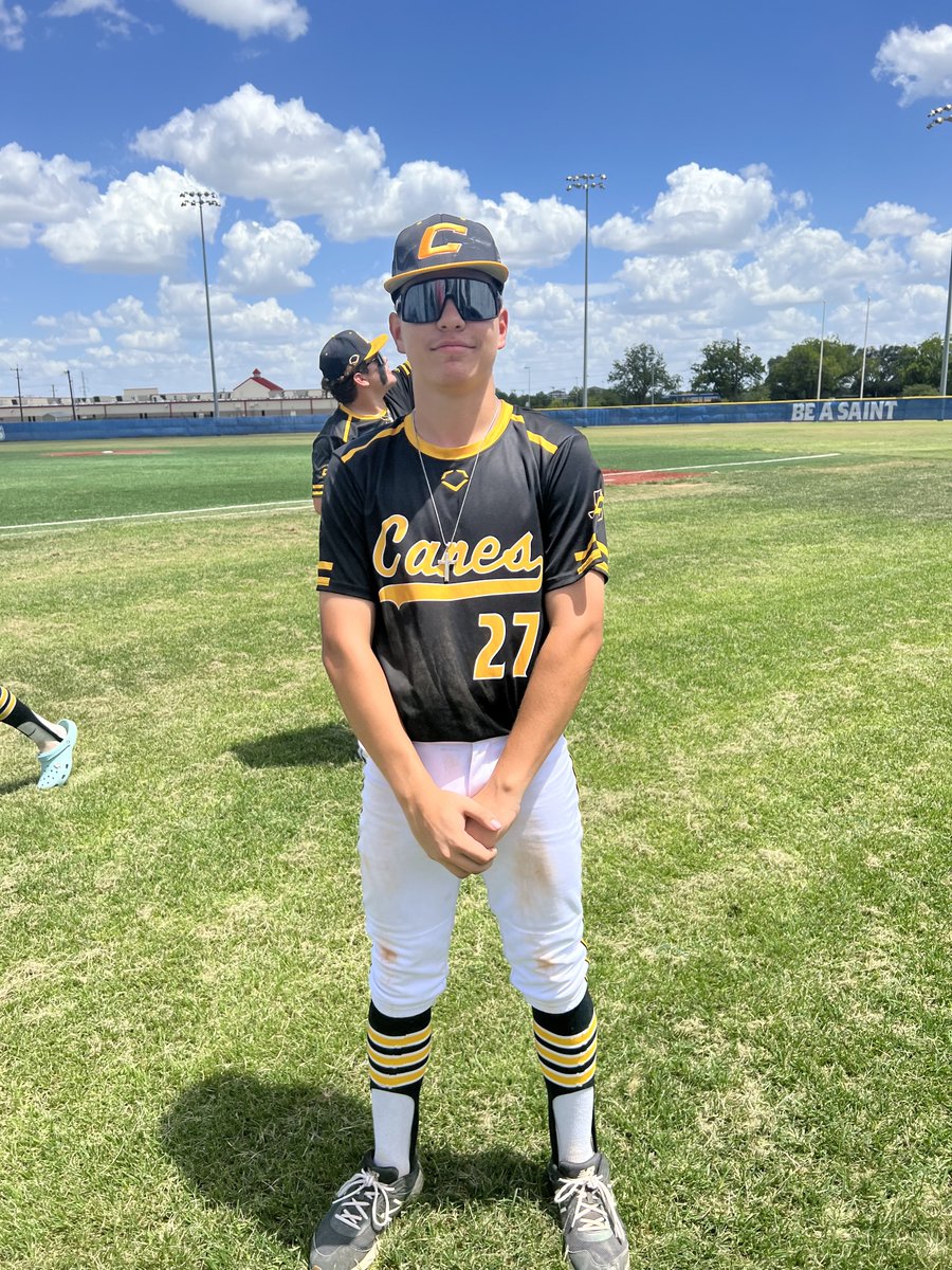 FiveToolSTX's tweet photo. F: @TheCanesSW Prospects Dumaine 5, Dallas Tigers El Paso 2025 1
PoG: @SergioGtz_12 2-3, 2 RBI, 2R
Pitcher: @m_zamora07 6 IP, 2H, R, 2K https://t.co/8PXwwpew3l