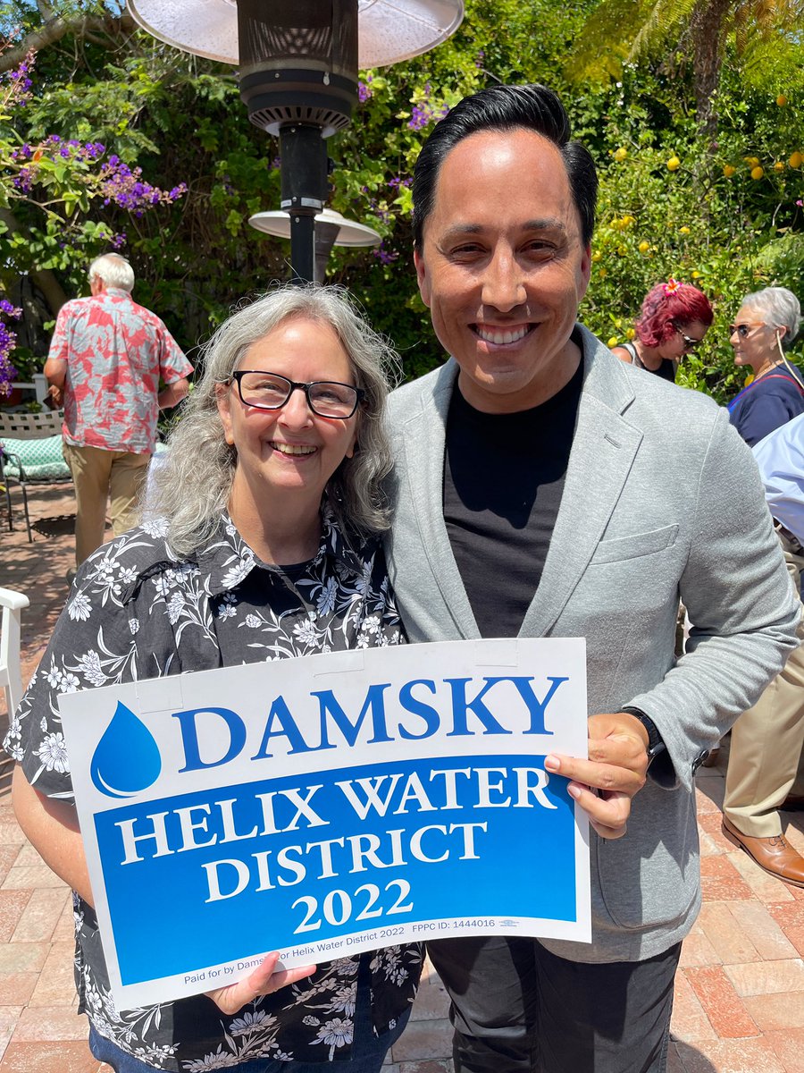 Water is life. I trust Andrea Beth Damsky to be a wise steward of this precious resource and to faithfully serve <a href="/helixwater/">Helix Water District</a>’s ratepayers with distinction. I encourage East County residents to vote for her this fall. andreabethdamsky.com