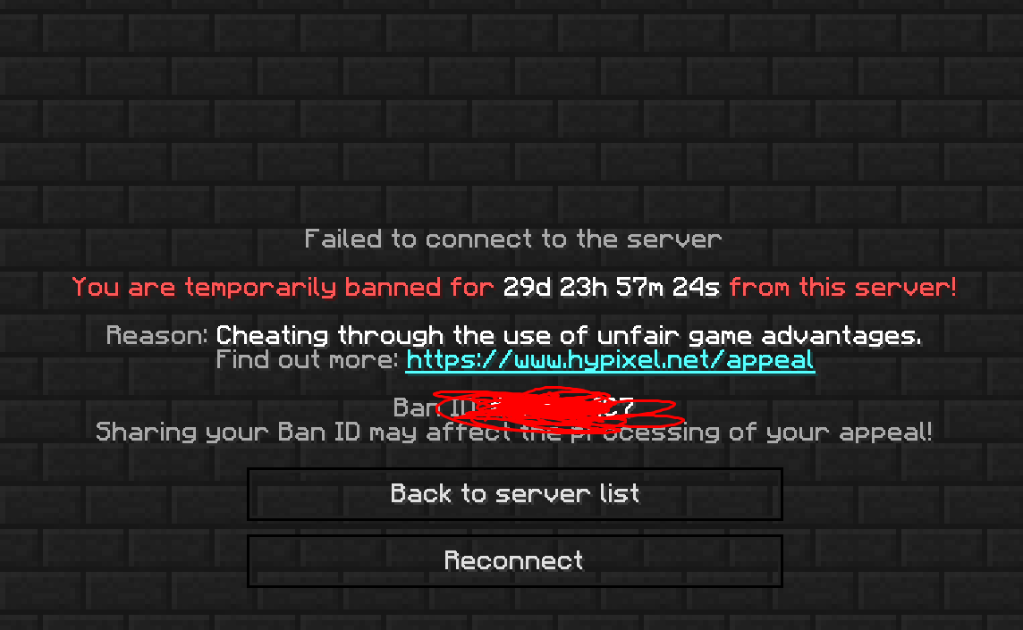 WeedSquid's tweet photo. I just got false banned on hypixel...
I get hopped on and the i get banned.
nice server, why would a 10 star blue ++ level 450 cheat anyways... https://t.co/9YZrBh0hPf