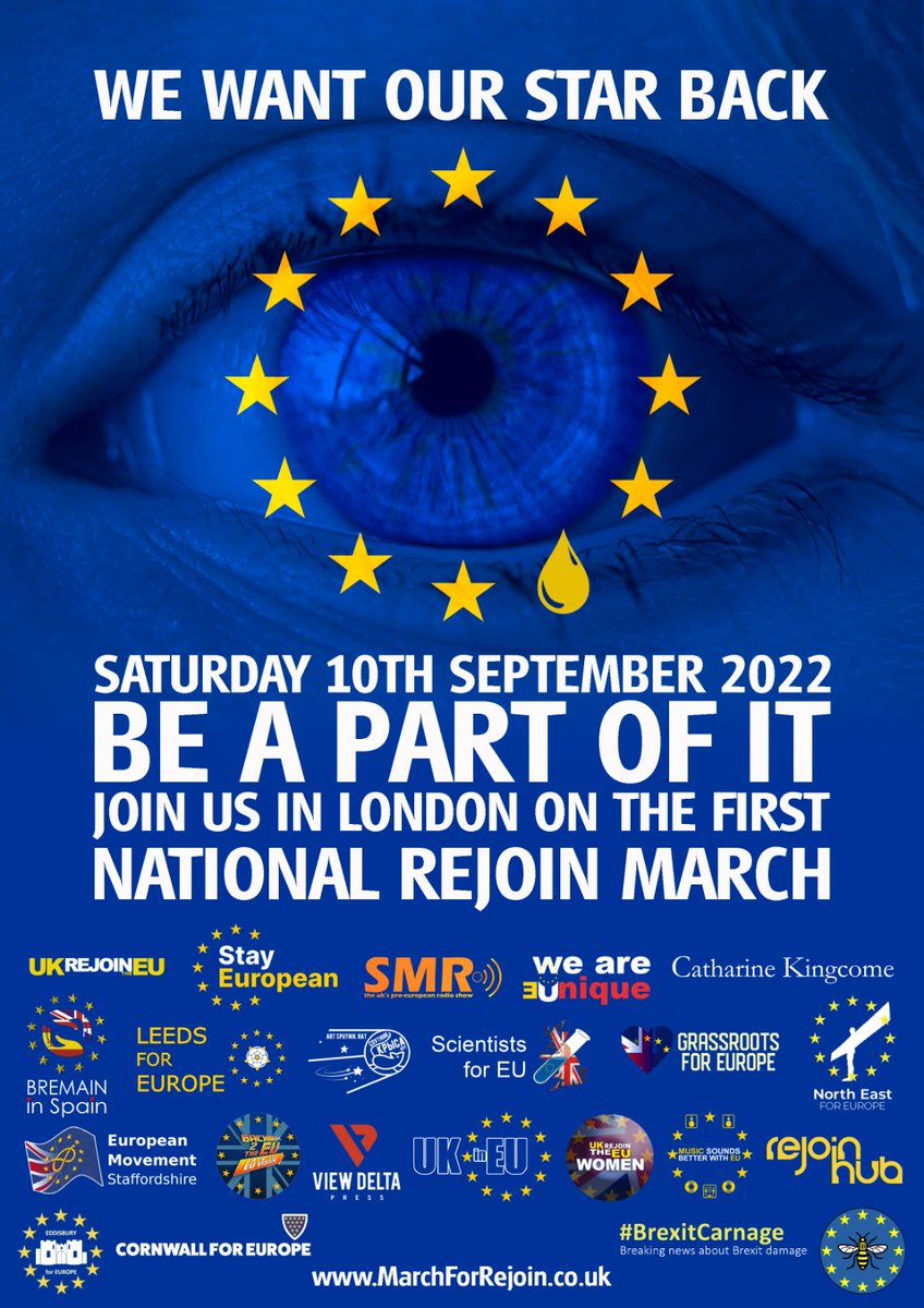TamsinShasha's tweet photo. Come on people - book that coach or jump on a train!
What's stopping you? Sat 10th Sep. London.

@UKRejoinTheEU https://t.co/SvblekI4Kq