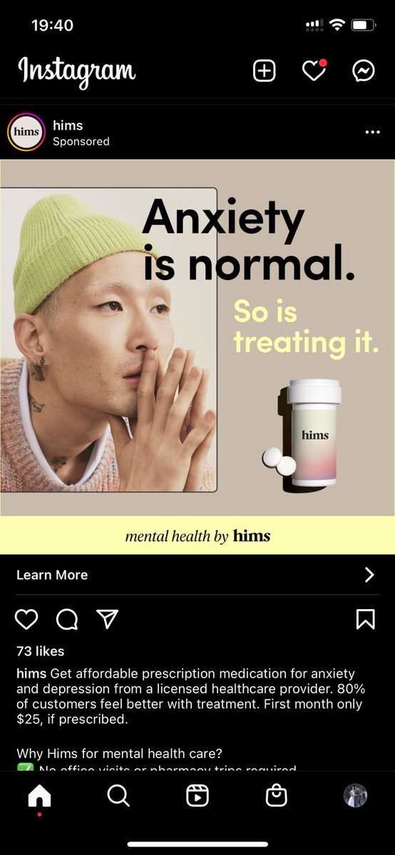 im_dlight's tweet photo. Doomscrolling social media and feeling anxious? Do we have the pills for you!

This ad isn’t about treating mental health, it’s selling a speedpass to Rx https://t.co/2XGc81ZJfM