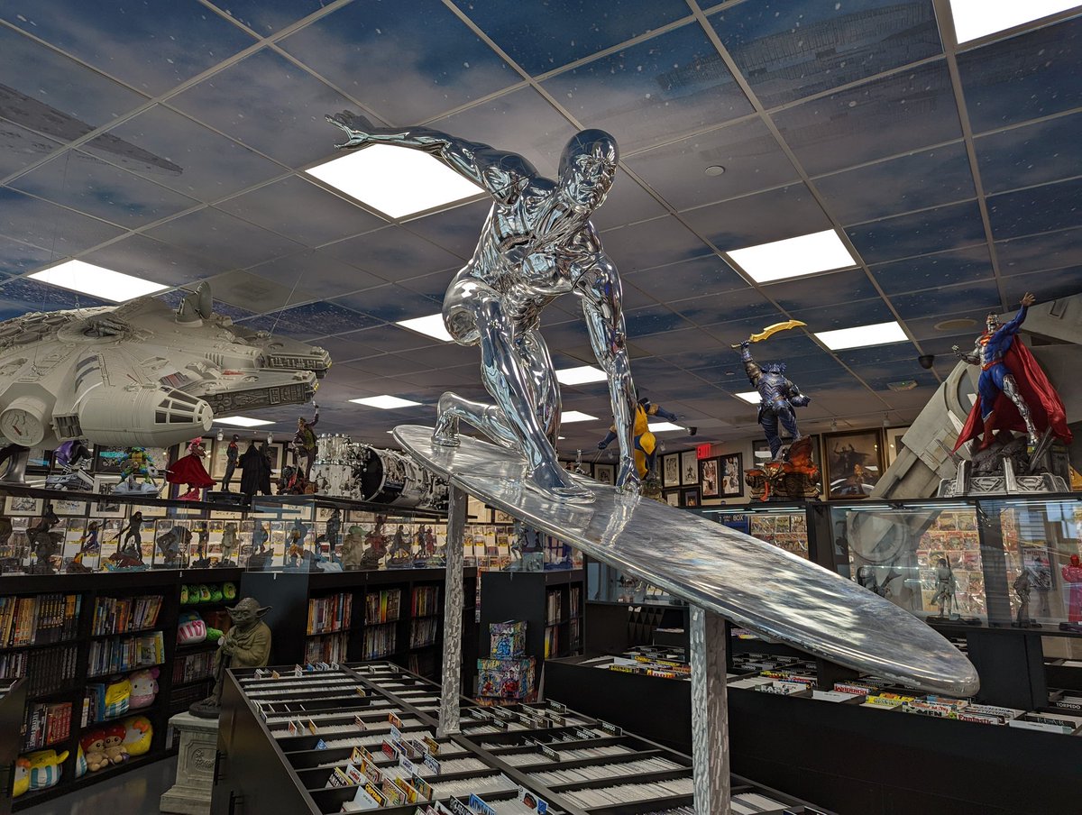 Who is ready to surf the Spaceways? Statue is at @TorpedoComicsLV in Las Vegas. Definitely worth seeing if you are ever in town. #vevefam @ComicsandCrypto