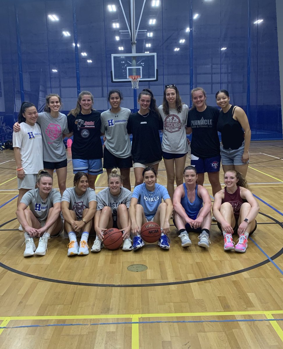 HamCollWBBall's tweet photo. The team getting together in Boston, MA this weekend and finding time to get in some work! 

#DHC #together https://t.co/CtnDQyAmTU