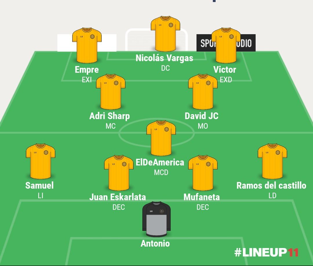 📋⚽ Así formaremos para enfrentar a <a href="/FCfenix_/">Fc Fénix 🦅🔥</a> en el partido amistoso por <a href="/PolasLiga/">Polas Liga</a> !!

A empezar con pie derecho 💪

#vamosbucaros