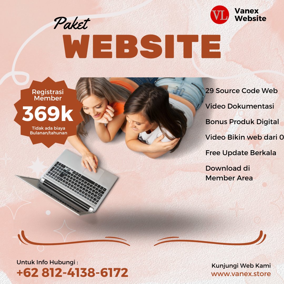 VanexWeb's tweet image. 29 Source Code Project Jutaan

🖥️ Free Update
🥇 Source Code Baru Setiap Bulan
🎞️ Video Dokumentasi
📹 Video Belajar Web dari 0
📚 Bonus Produk Digital
💰 Sekali Daftar Aktif selamanya
💸 Tidak ada biaya langganan
📥 Download di Member Area

#sourcecode #scriptweb #jasaweb #web