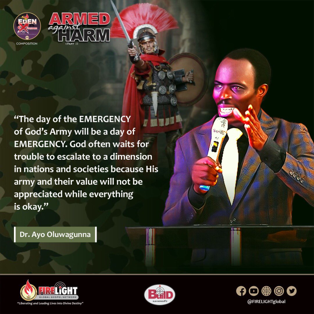 FIRELIGHTglobal's tweet photo. “The day of the EMERGENCY of God’s Army will be a day of EMERGENCY. God often waits for trouble to escalate to a dimension in nations and societies because His army and their value will not be appreciated while everything is okay.” https://t.co/E2krUn3Qzd
