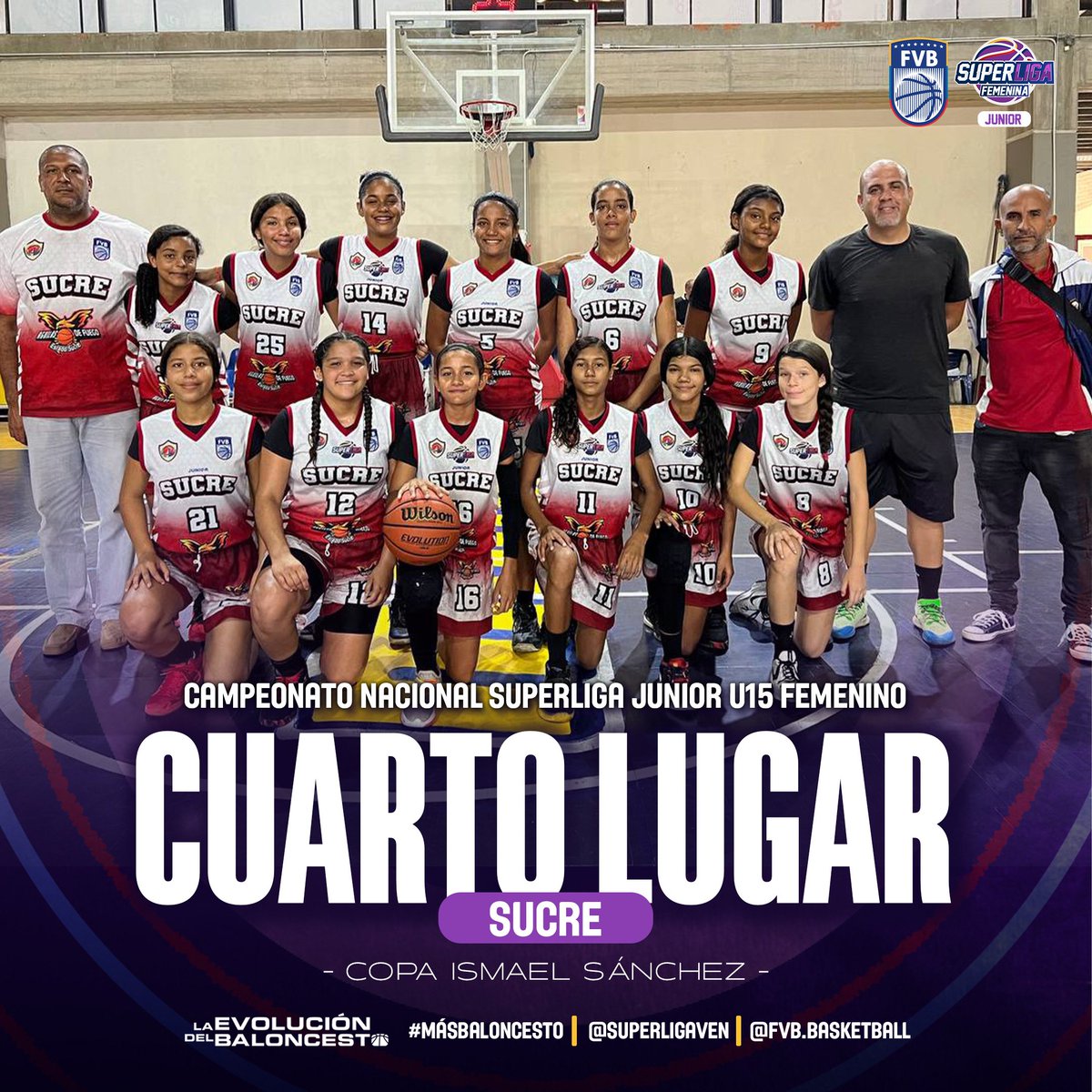 FVBbasketball's tweet photo. 🏆 Felicitamos a la selección femenina de Distrito Capital por obtener el título de la Superliga Junior U15, Campeonato Nacional 2022, celebrado del 18 al 23 de julio en dos sedes: Aragua y Guárico. https://t.co/10Pgq8zqAS