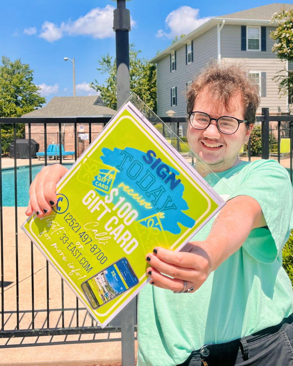 Wanna receive a $100 gift card🤑? 

Sign or renew today to receive a $100 gift card after move in!

LESS THAN 20 SPOTS LEFT! 

📲 Call (252) 497-8700 to learn how you can also receive $25 off your monthly rent! 

#ECU #ECU23 #ECU24 #ECU25