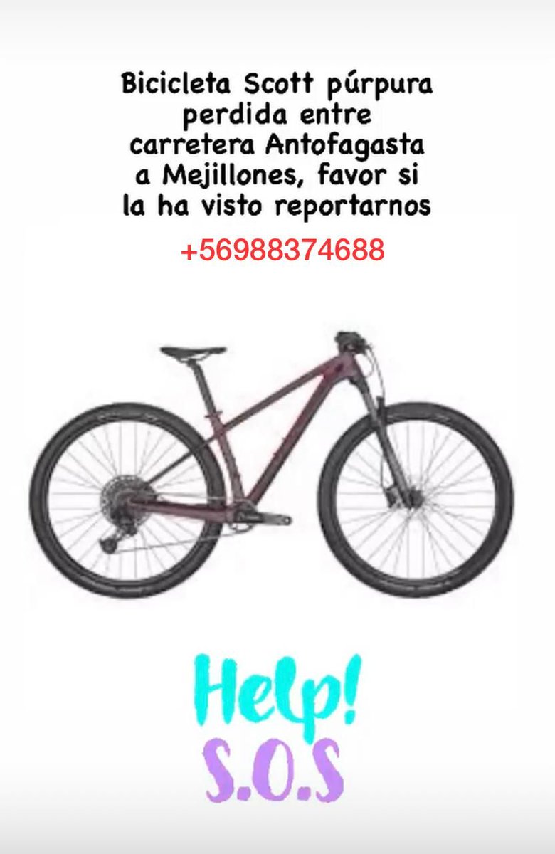 Bicicleta extraviada en la carretera entre antofagasta y mejillones. Se cayó desde un portabicicleta. #antofagasta