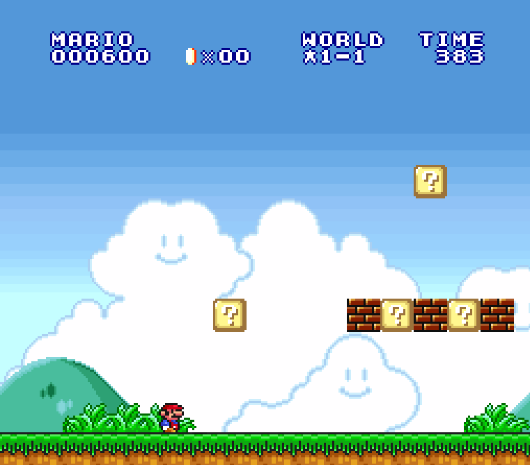 LittleBitLatte's tweet photo. How Super Mario All-Stars looks vs how I wish it looked.

I sometimes idly think about making an #SNES emulator using configuration files to enhance games like this, and beyond.  Just need to find the time to learn how all that works... https://t.co/9aLLgn8UtI