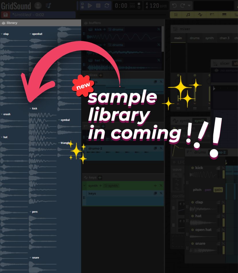 gridsound's tweet image. New sample library in coming 💥